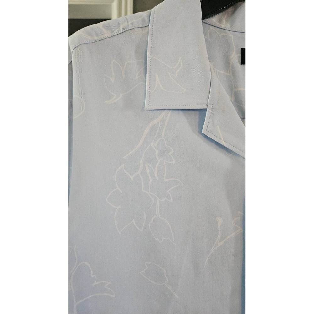 NWT Theory Irving Blokecore Men Large Skylight Multi Sketch Floral Lyocell Shirt - Picture 4 of 9